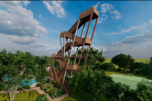 4 bedroom tree-hugging home in amenity filled community steps from the beach