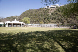 Luxury Equestrian Estate with Expansive Gardens and Mountain Views